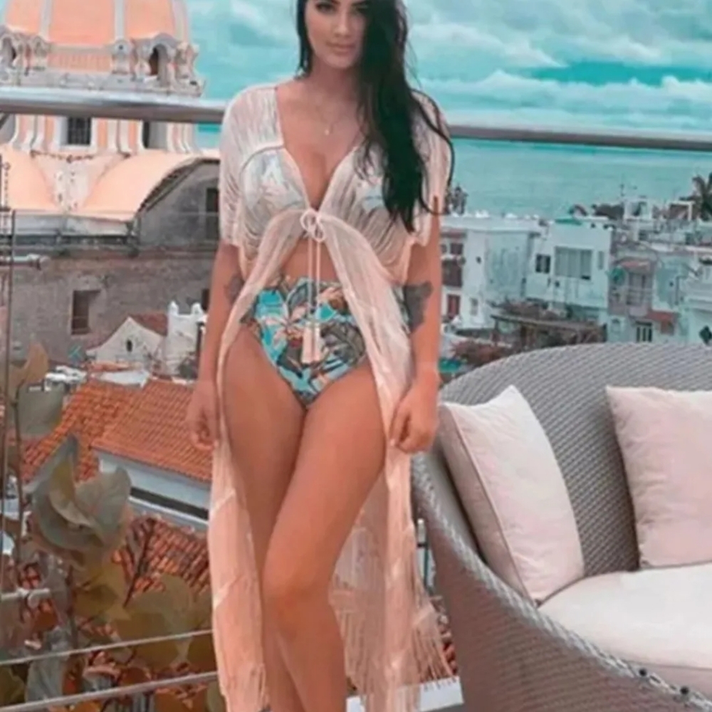 luxury beach kimono - Picture 3 of 10